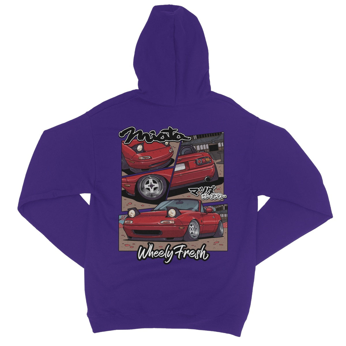 Miata Red Comic Style Hoodie