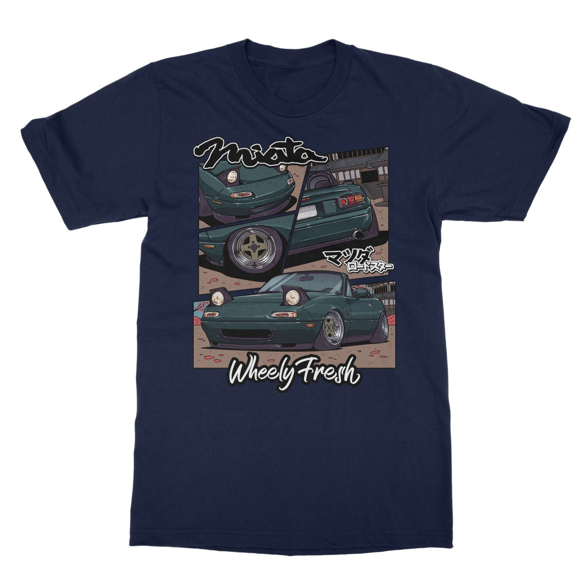 Miata Green Comic Style T-Shirt