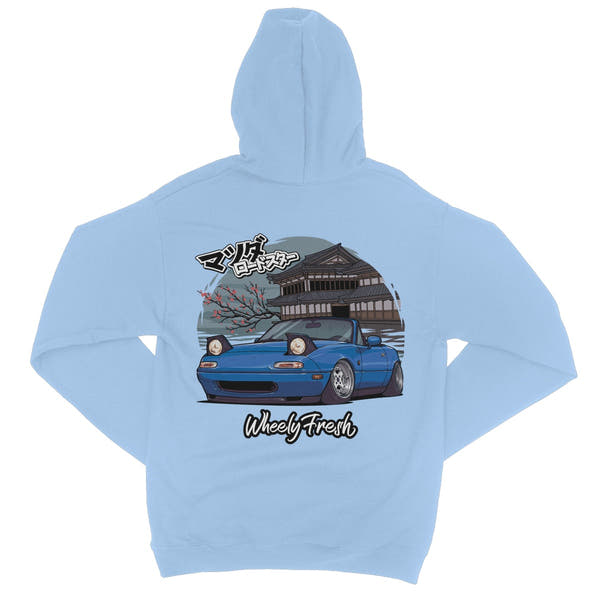 Miata Blue Japanese Dojo Hoodie