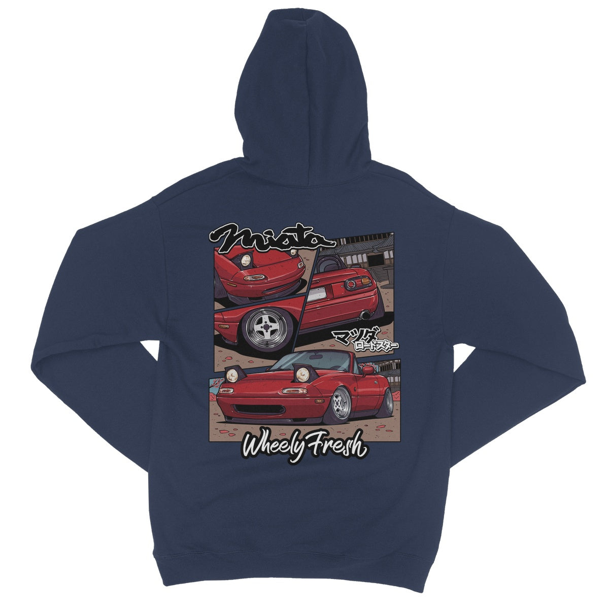 Miata Red Comic Style Hoodie