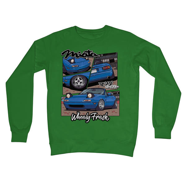 Miata Blue Comic Style Sweatshirt