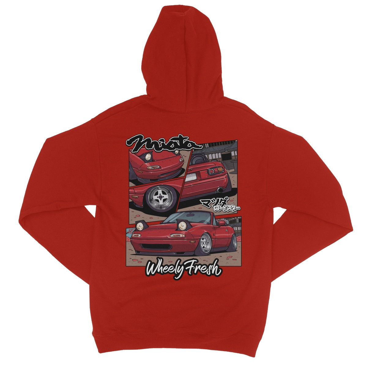 Miata Red Comic Style Hoodie