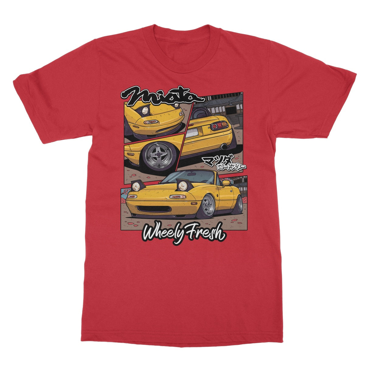 Miata Yellow Comic Style T-Shirt