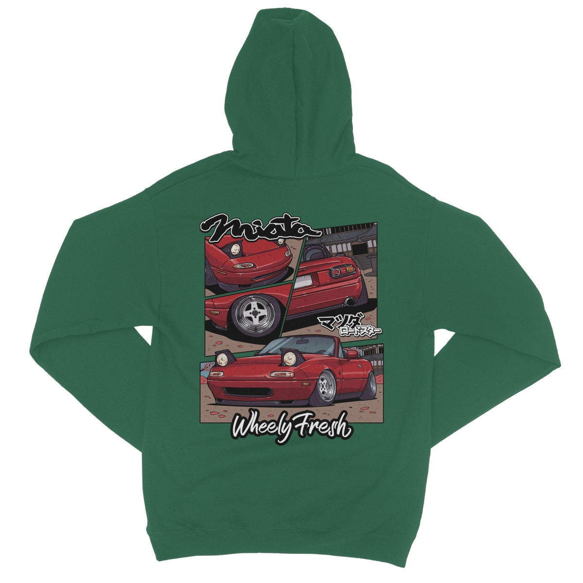 Miata Red Comic Style Hoodie