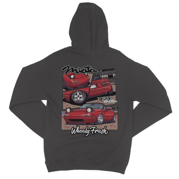 Miata Red Comic Style Hoodie