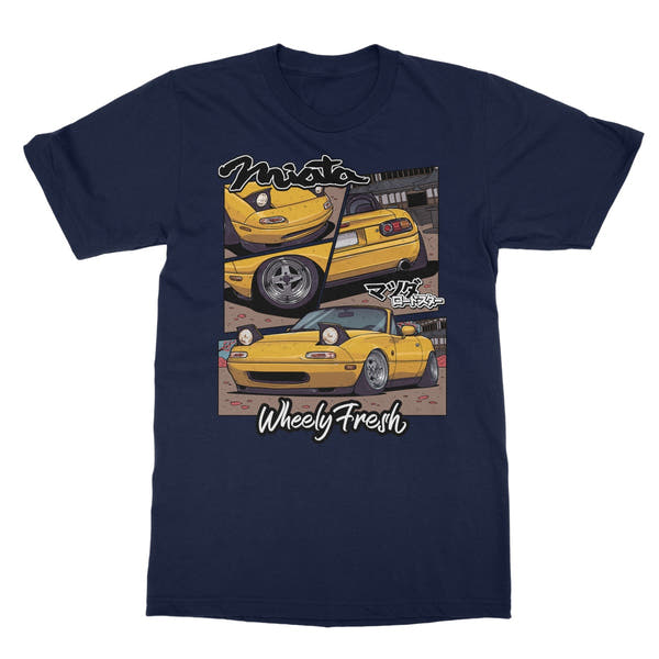 Miata Yellow Comic Style T-Shirt