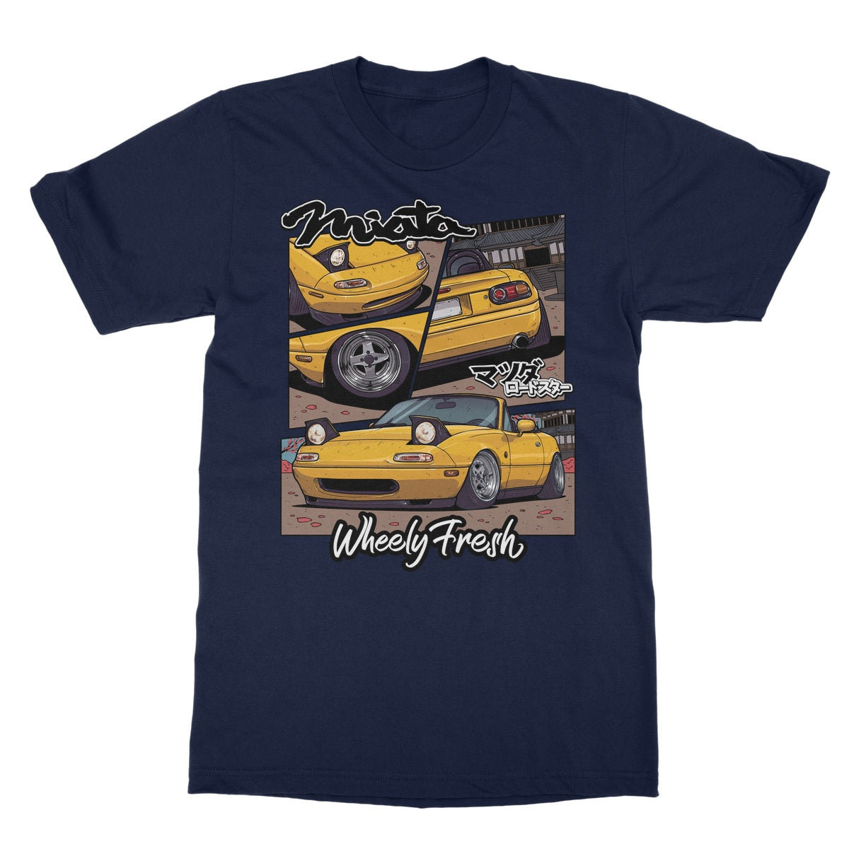 Miata Yellow Comic Style T-Shirt