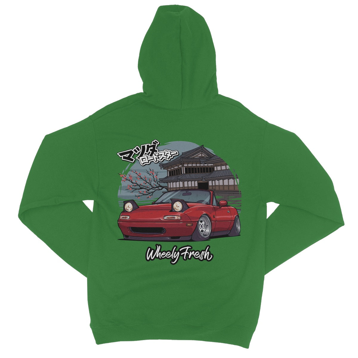 Miata Red Japanese Dojo Hoodie