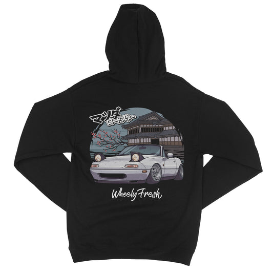 Miata White Japanese Dojo Hoodie