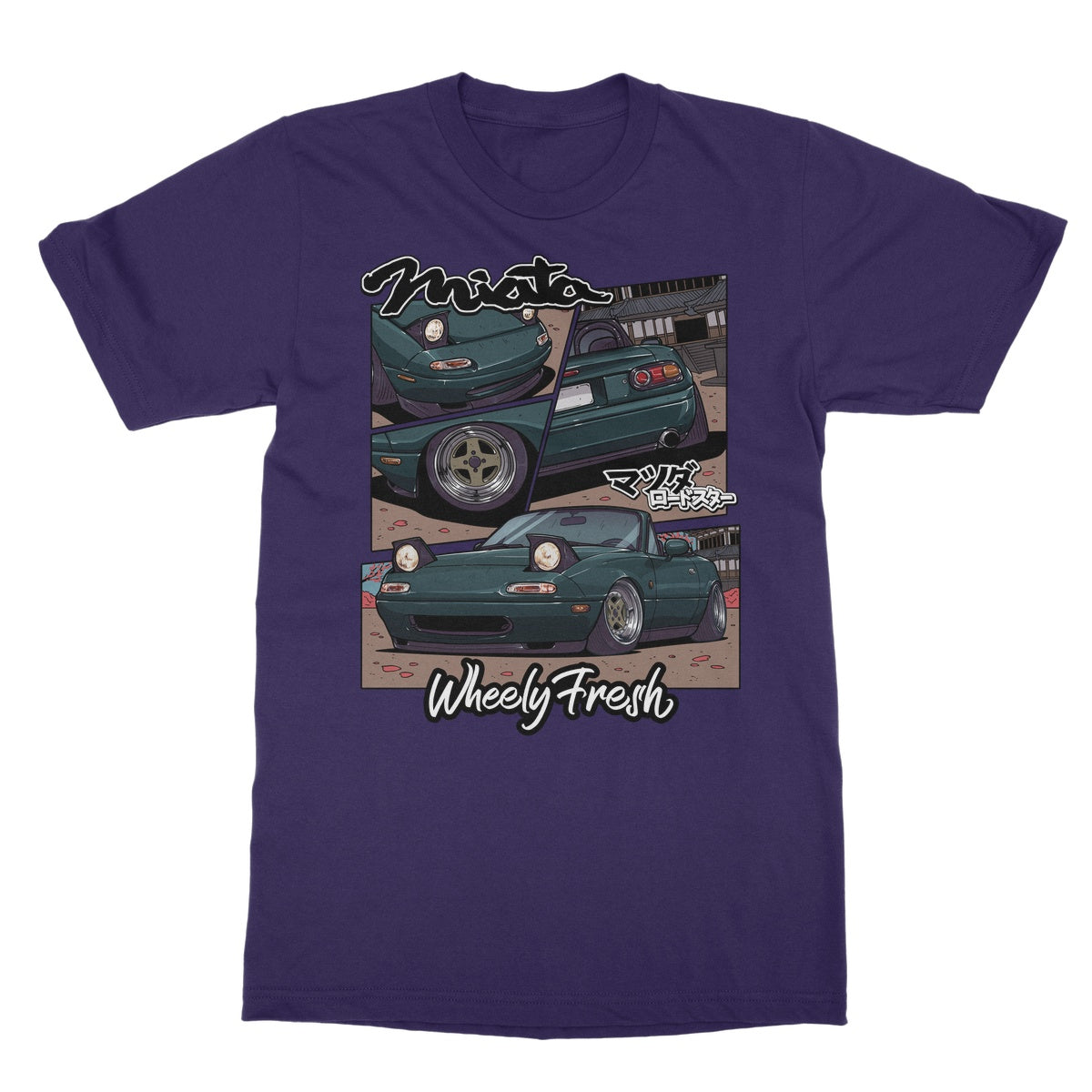 Miata Green Comic Style T-Shirt