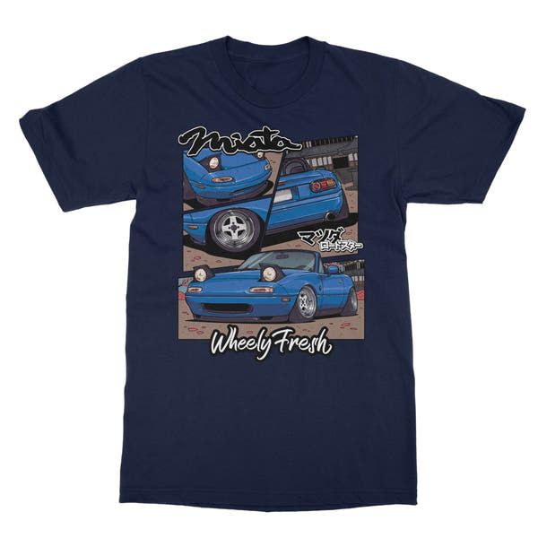 Miata Blue Comic Style T-Shirt