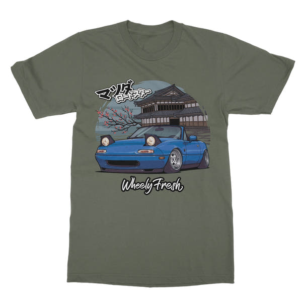 Miata Blue Japanese Dojo T-Shirt
