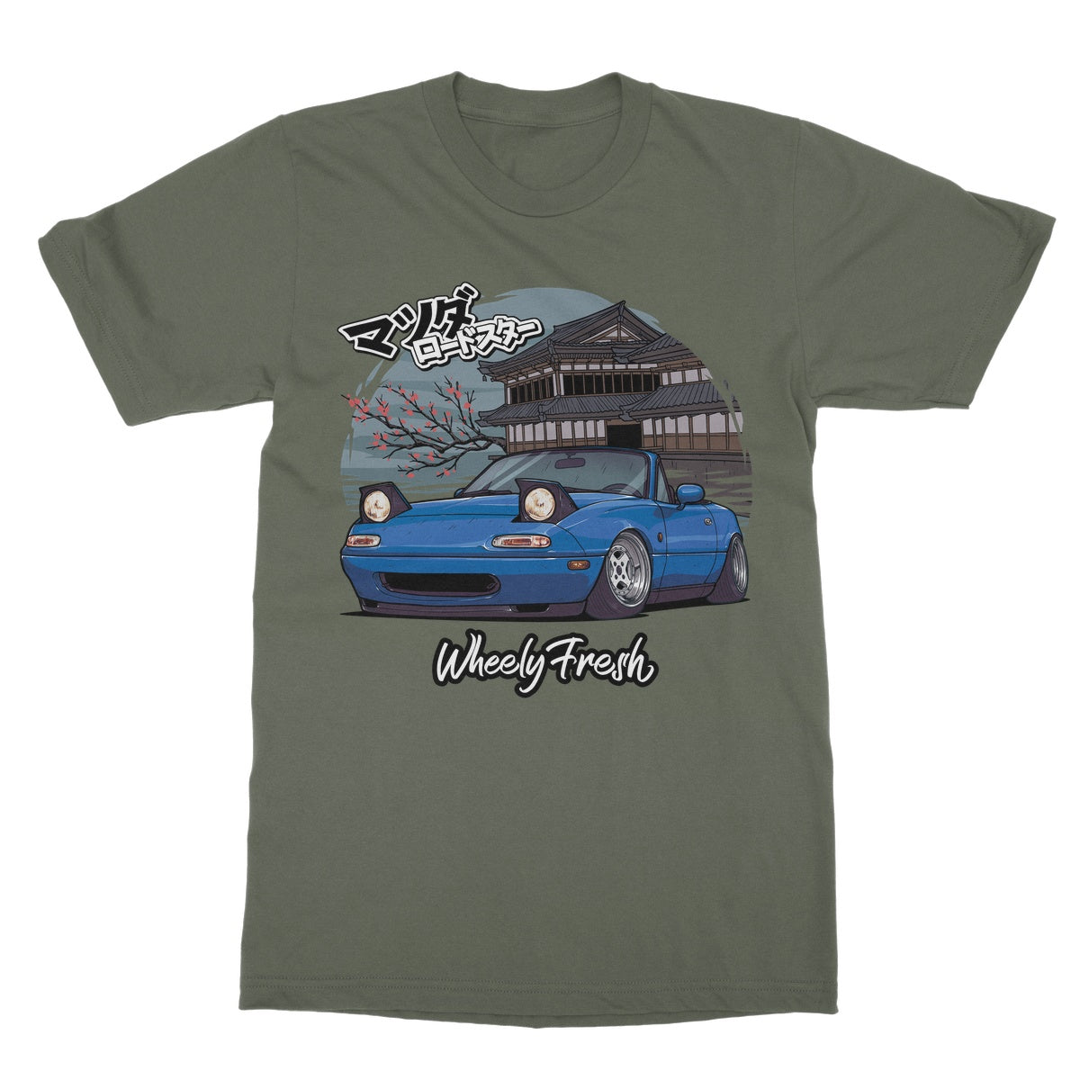 Miata Blue Japanese Dojo T-Shirt