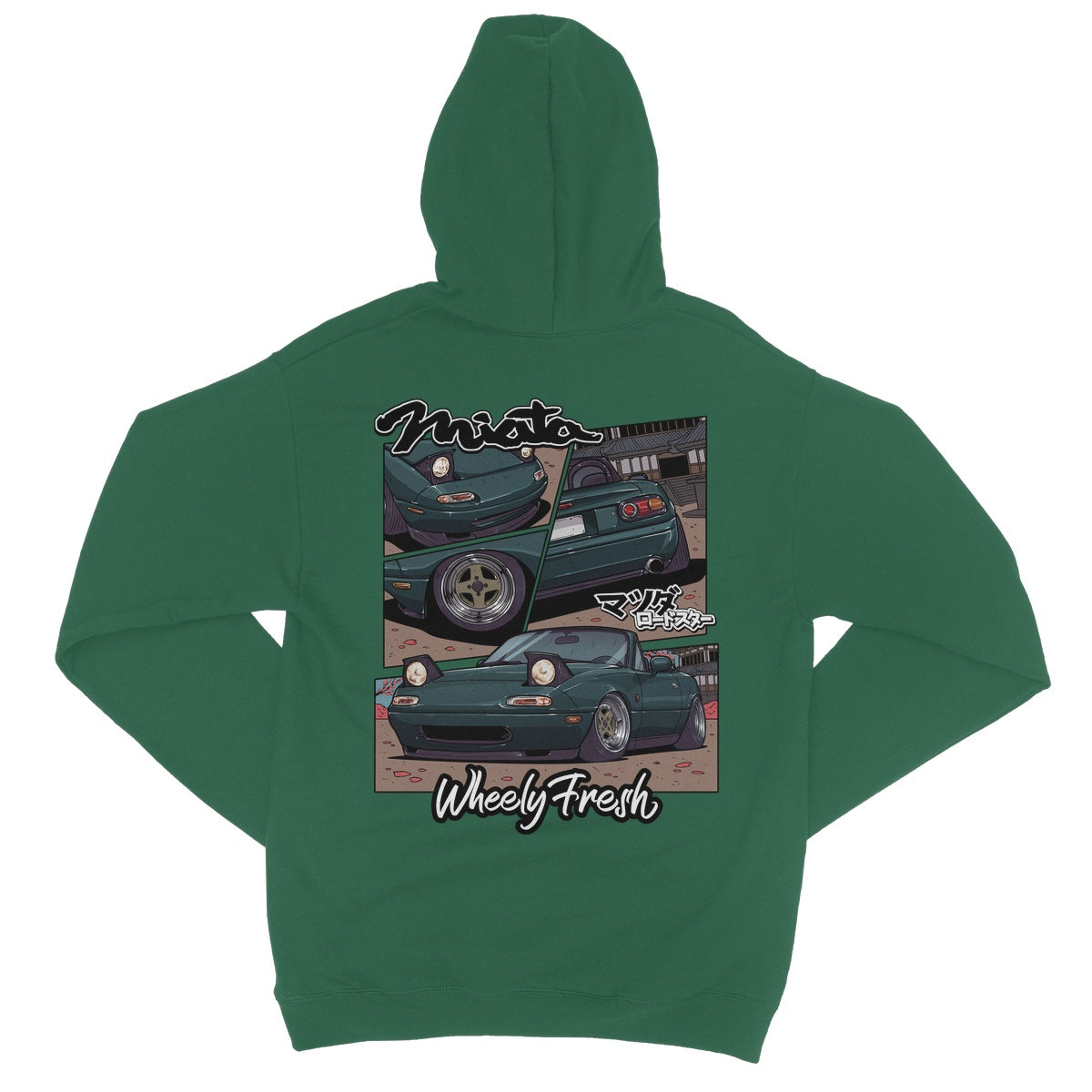 Miata Green Comic Style Hoodie