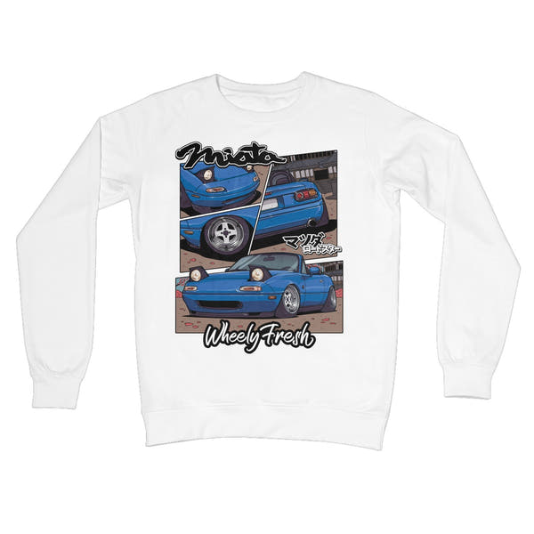 Miata Blue Comic Style Sweatshirt