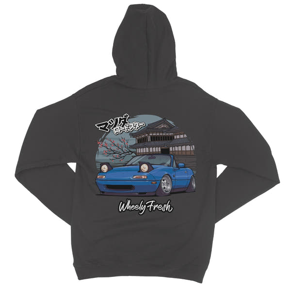 Miata Blue Japanese Dojo Hoodie