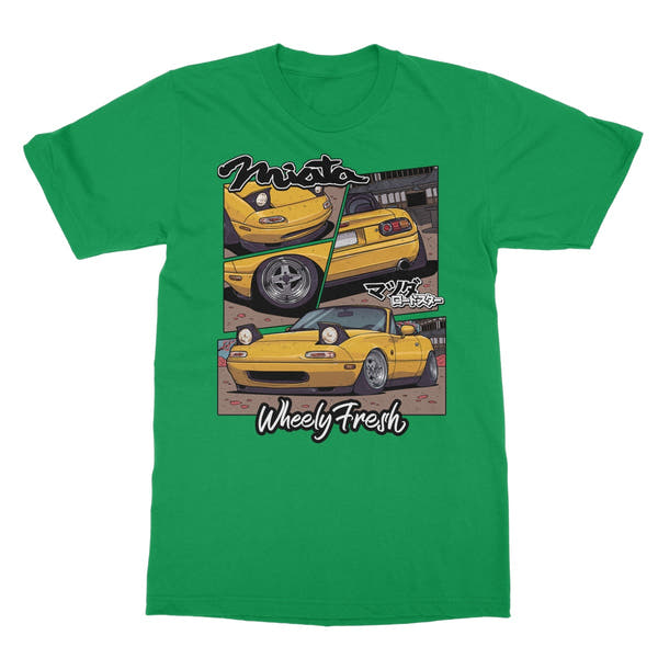 Miata Yellow Comic Style T-Shirt
