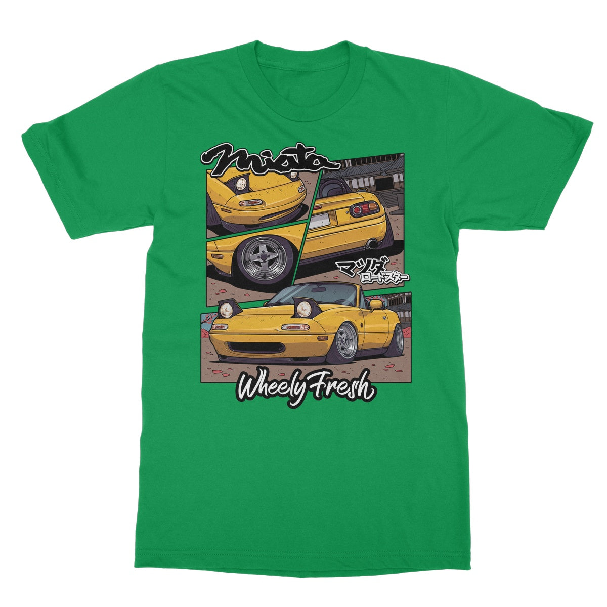 Miata Yellow Comic Style T-Shirt