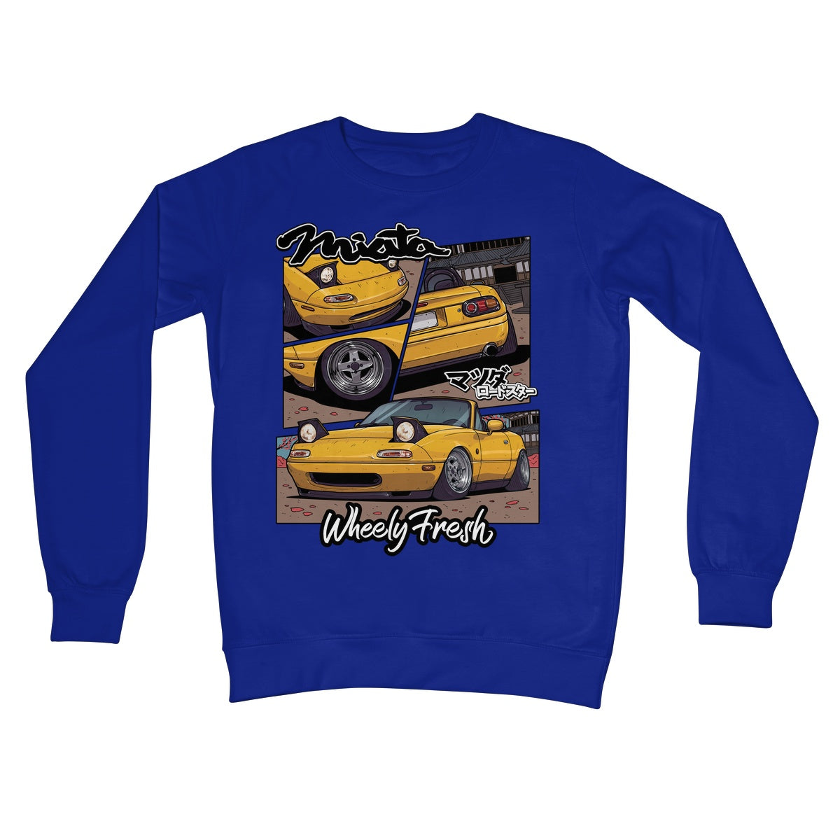 Miata Yellow Comic Style Sweatshirt