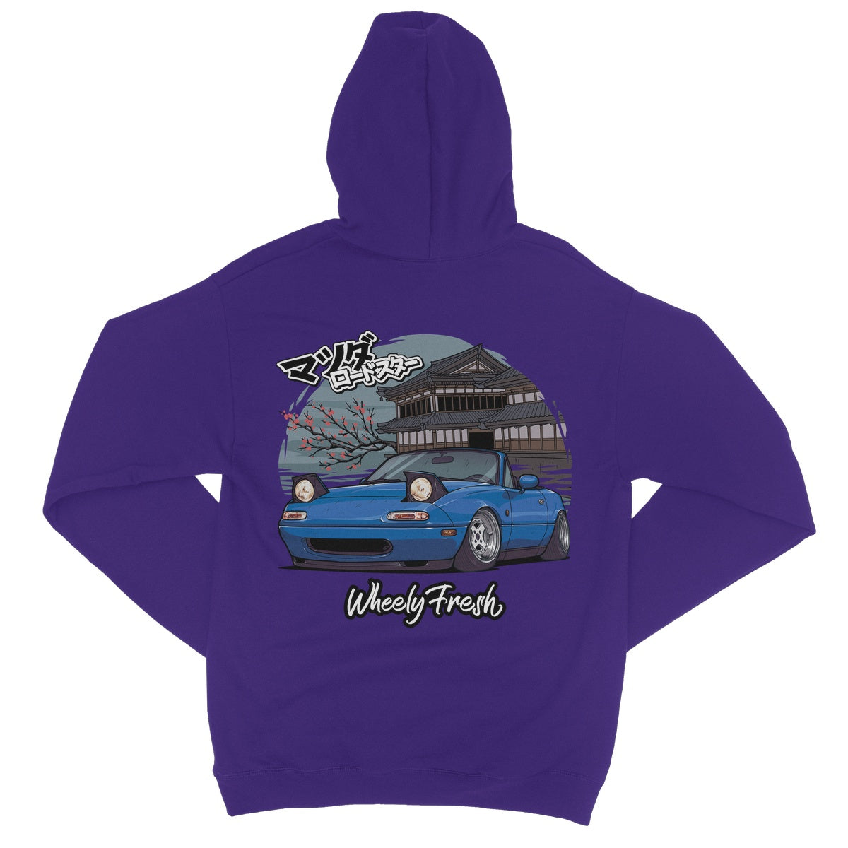 Miata Blue Japanese Dojo Hoodie