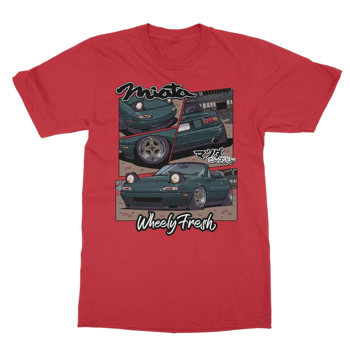 Miata Green Comic Style T-Shirt