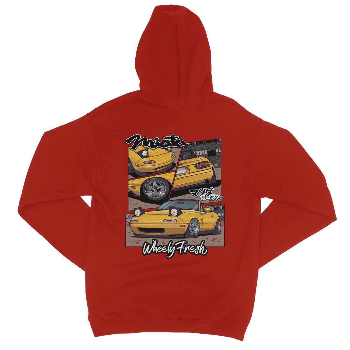 Miata Yellow Comic Style Hoodie