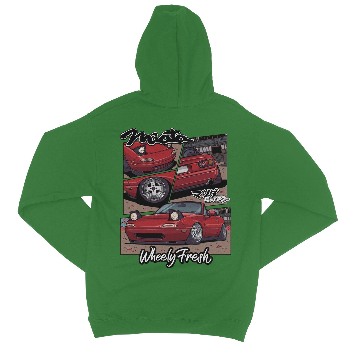 Miata Red Comic Style Hoodie