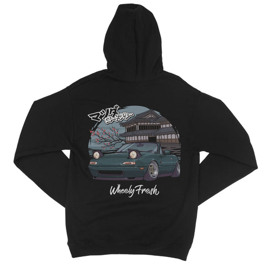 Miata Green Japanese Dojo Hoodie