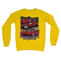 Miata rotes Sweatshirt im Comic-Stil