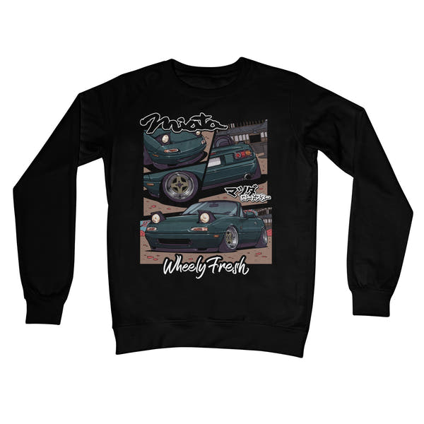 Miata Green Comic Style Sweatshirt