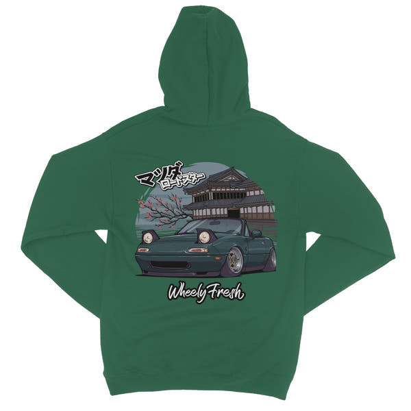 Miata Green Japanese Dojo Hoodie