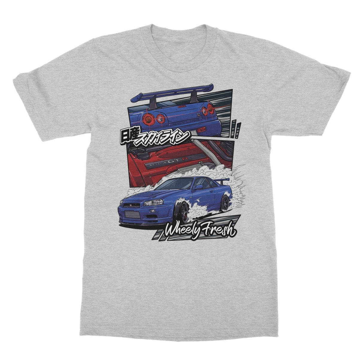 Nissan Skyline R34 GTR Comic Style T-Shirt