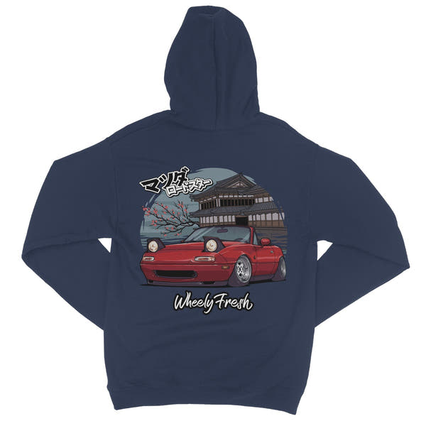 Miata Red Japanese Dojo Hoodie