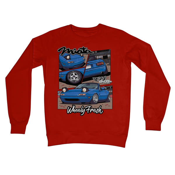 Miata Blue Comic Style Sweatshirt