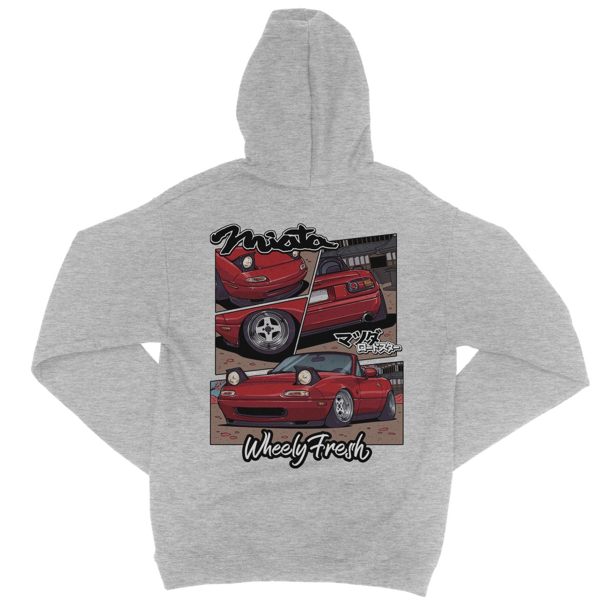 Miata Red Comic Style Hoodie