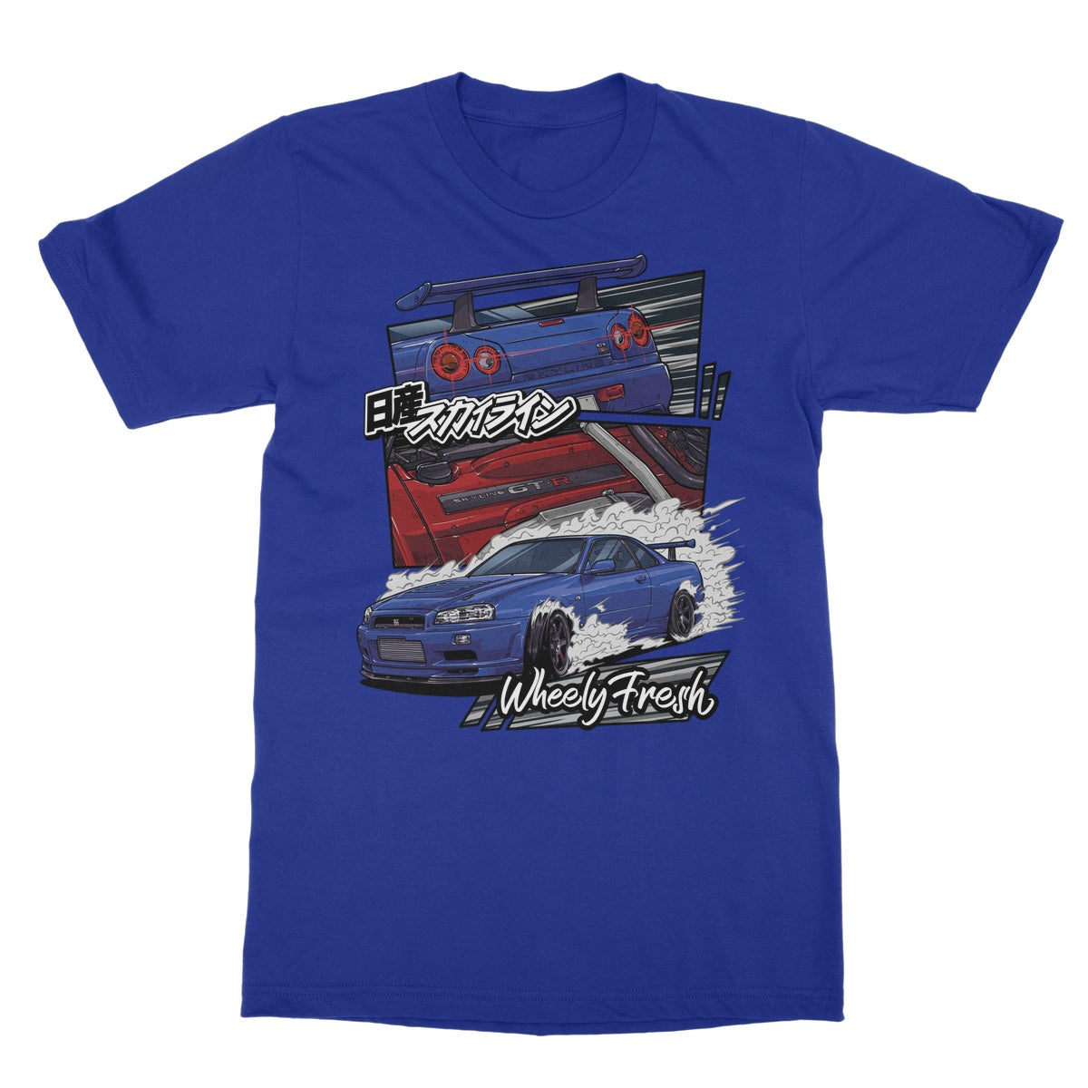 Nissan Skyline R34 GTR Comic Style T-Shirt