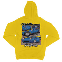 Miata Blauer Kapuzenpullover im Comic-Stil