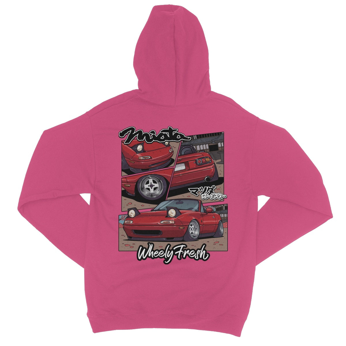Miata Red Comic Style Hoodie