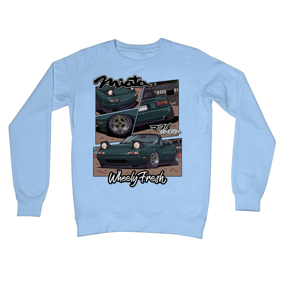 Miata Green Comic Style Sweatshirt